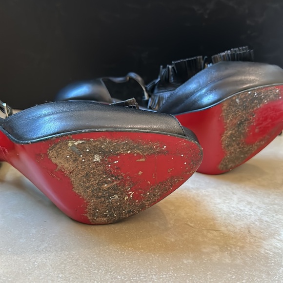 Black Fringe CL Stiletos - Picture 8 of 10